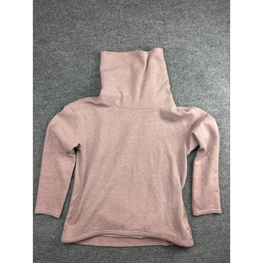 Burton Pullover Sweater Womens Medium Pink Funnel Neck Long Sleeve Casual Hoodie